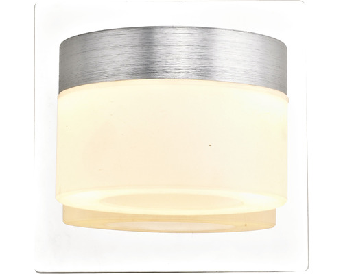 FLAIR LED Wandleuchte 1-flammig 7W 630 lm 3000 K warmweiss H 120 mm Kynosura chrom Wandleuchte aus Metall und Glas