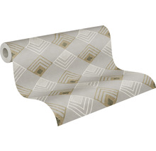 Papier peint intissé 37682-3 New Life graphique gris