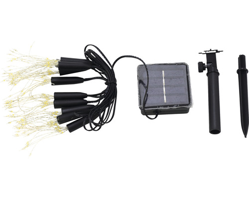 Guirlande lumineuse solaire avec piquet et panneau solaire