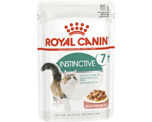 ROYAL CANIN Katzenfutter nass Instinctive +7 in Sauce 85 g Royal Canin Katzenfutter Instinctive 7 plus, 85 Gramm Portionsbeutel