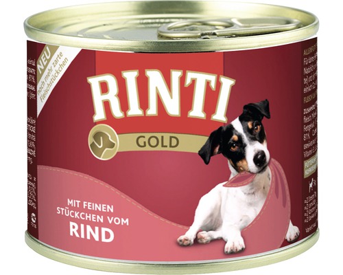 Nourriture pour chiens humide RINTI Gold boeuf 185 g