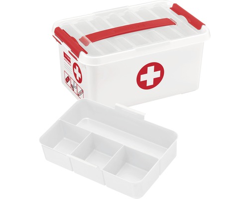Kit de premiers secours 6 l avec insert blanc/rouge