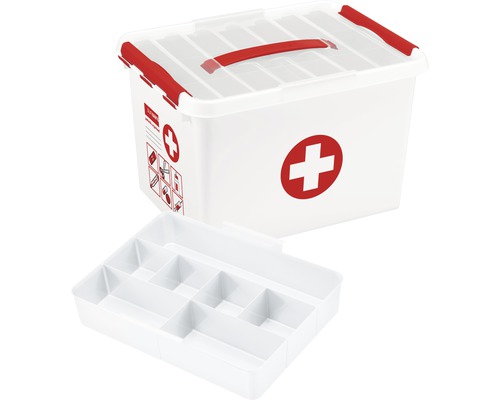 Kit de premiers secours 22 l avec insert blanc/rouge