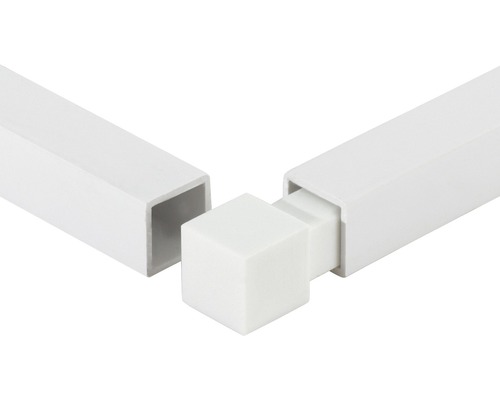Pièce d'angle Squareline PVC blanc 9 mm