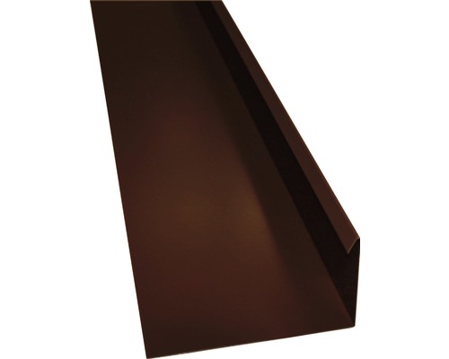 Tôle d'angle avec rainure d'eau chocolate brown longueur : 2 m