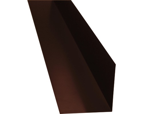 Tôle d'angle sans rainure d'eau chocolate brown longueur : 1 m
