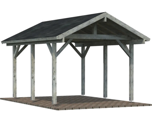 Carport en bois avec toit pour l''extérieur