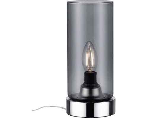 Lampe de table avec corps en verre et ampoule