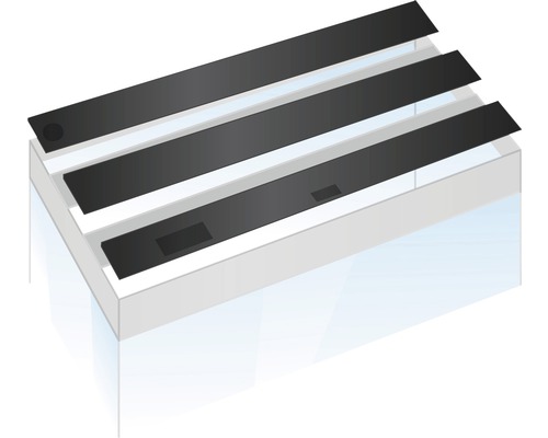 Couvercle d''aquarium avec trois plaques de recouvrement