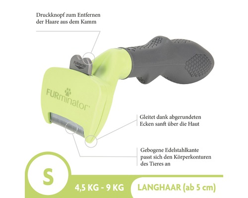 FURminator Fellpflegewerkzeug für langhaarige, kleine Hunde