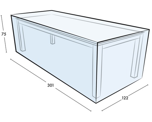 Housse de protection pour table 302x122x75 cm anthracite