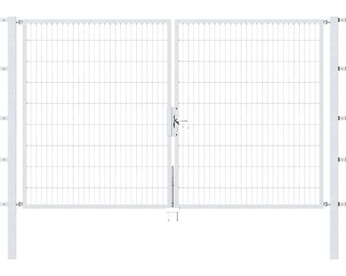 Stabgitter-Doppeltor ALBERTS Flexo 300x180 cm inkl. Pfosten 8x8 cm feuerverzinkt