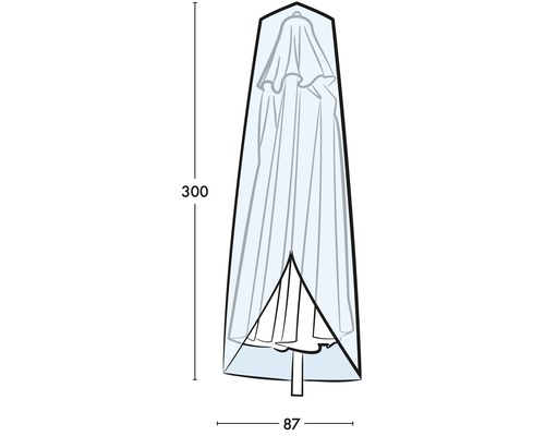 Housse de protection pour parasol jusqu'à H 420cm anthracite