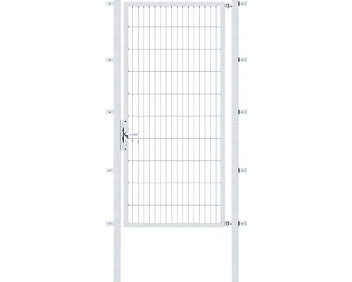 Portillon grillagé simple ALBERTS Flexo 100 x 200 cm y compris poteaux 6 x 6 cm galvanisé à chaud