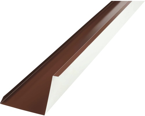 Tôle de finition murale pour tuile métallique chocolate brown longueur : 1 m