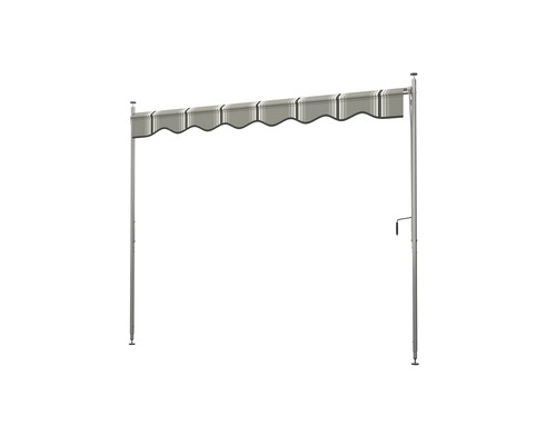 Freistehende Markise mit gestreiftem Markisenstoff