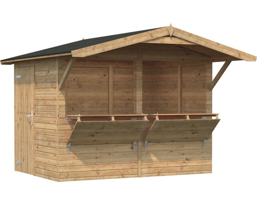 Abri de jardin en bois avec volets de vente