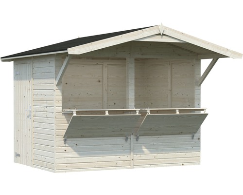 Abri de jardin en bois avec volet de vente