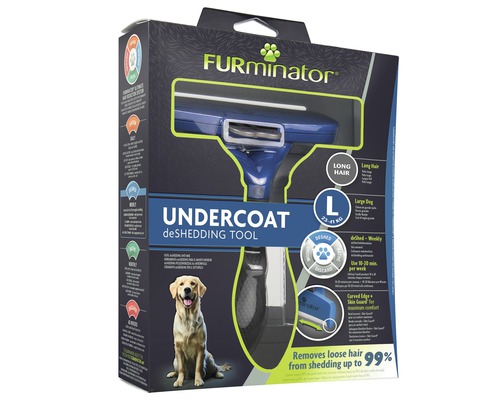 FURminator Unterfell Deshedding Werkzeug für Hunde, Grösse L, zur Entfernung von losen Hundehaaren