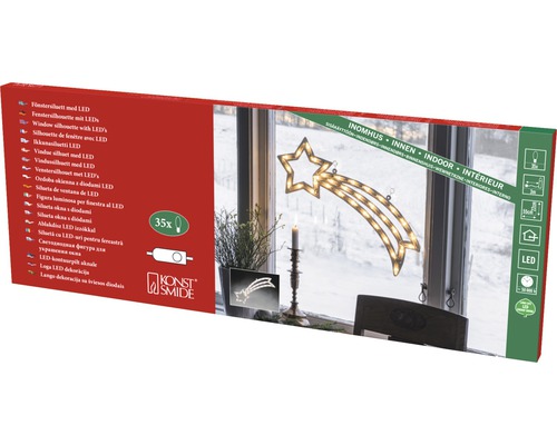 Konst Smide Fensterleuchte mit LED Sternschnuppen Motiv