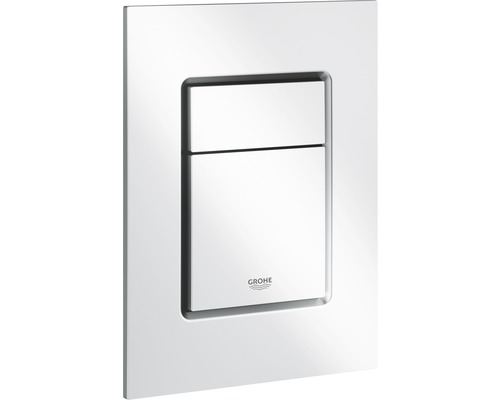 GROHE plaque de commande Skate S plaque chrome mat / bouton chrome mat 37535P00 Plaque de commande Grohe pour chasse d''eau de toilettes