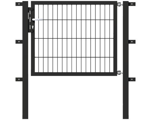 Portillon grillagé simple ALBERTS Flexo 100 x 80 cm y compris poteaux 6 x 6 cm anthracite