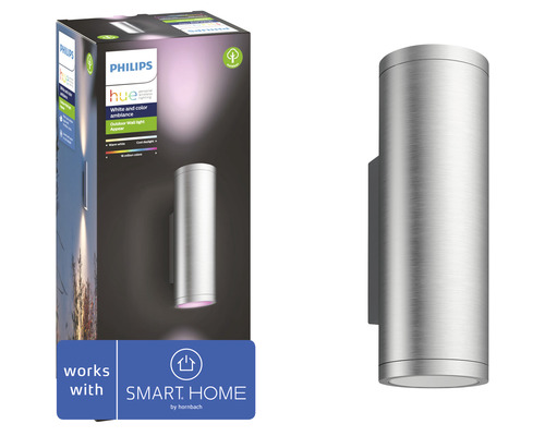 Philips hue LED Wandleuchte Appear dimmbar 2 x GU10 8 W 1200 lm 2000-6500 K Kompatibel mit SMART HOME by hornbach