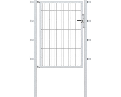 Portillon grillagé simple ALBERTS Flexo 100 x 80 cm y compris poteaux 6 x 6 cm galvanisé à chaud