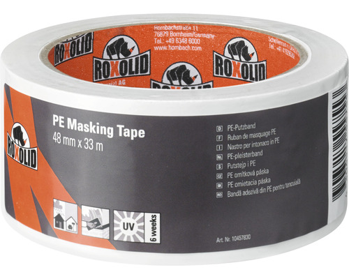 ROXOLID PE Masking Tape Putzband weiss 48 mm x 33 m