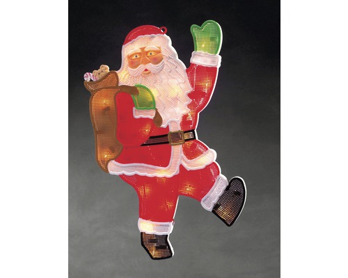 Leuchtdekoration Weihnachtsmann mit Geschenkesack