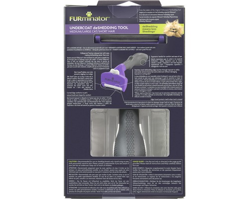 FURminator Unterfell Deshedding Tool für mittelgroße bis große Katzen mit kurzem Fell
