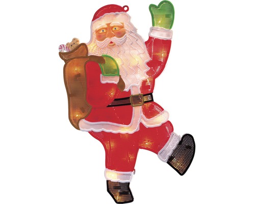 Leuchtende Weihnachtsmannfigur als Dekoration