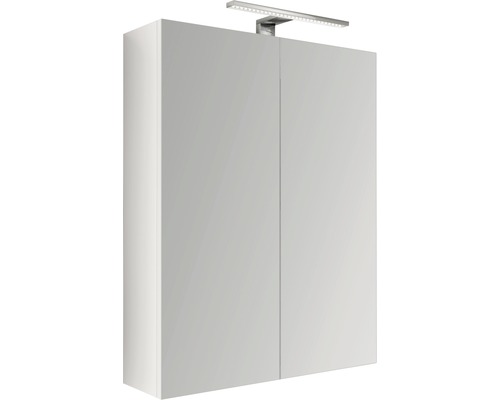 Armoire de toilette Baden Haus Brento 60 cm blanc 2 porte LED