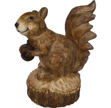 Dekorative Eichhörnchenfigur aus Holz mit Eichel