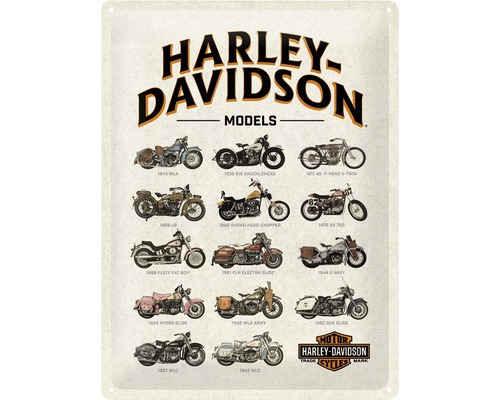 Blechschild Harley Models 30x40 cm