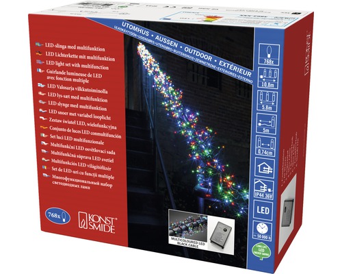 Guirlande lumineuse LED multifonction pour extérieur