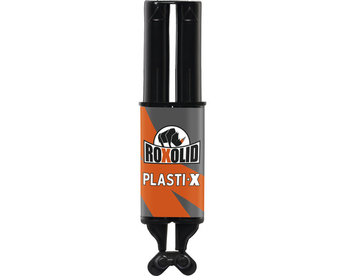 ROXOLID PLASI-X Colle bicomposant pour plastique 28 g Cartouche de colle à deux composants Roxolid Plasti-X