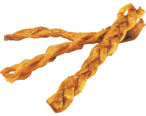 Drei geflochtene Hundekauartikel