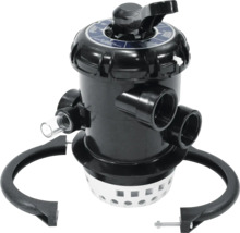 Vanne multivoies de filtre de piscine avec collier de serrage