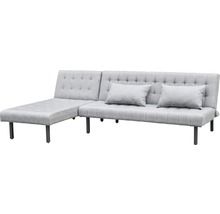 Graues Schlafsofa mit Schlaffunktion, inklusive Kissen