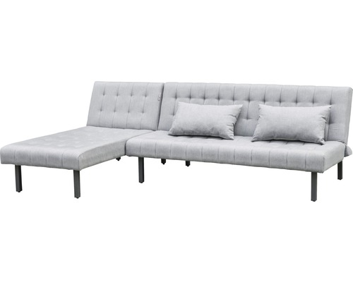 Graues Schlafsofa mit Schlaffunktion, inklusive Kissen