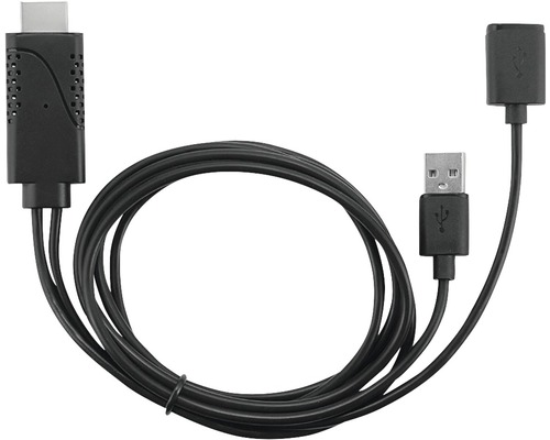 Câble adaptateur prise HDMI - Prise + connecteur USB-A 1m