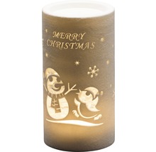 Bougie LED décorative avec motif de Noël et l''inscription ''Merry Christmas''