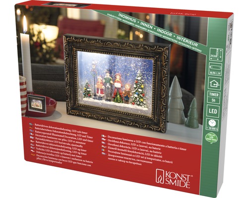 Boule à neige Konstsmide avec éclairage LED dans son emballage