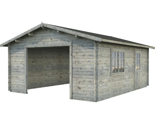 Garage en bois avec porte d''entrée secondaire et fenêtre