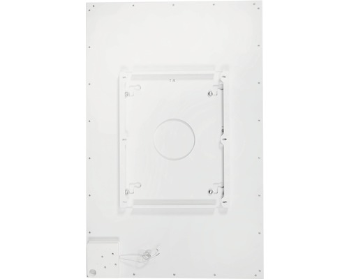 Dos d''un luminaire LED blanc avec éléments de fixation