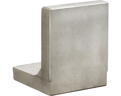 Winkelstütze Sichtbeton inkl. Versetzösen grau 50 x 10 x 60 cm Fusstiefe = 30 cm Winkelstütze Sichtbeton inkl. Versetzösen grau 50 x 10 x 60 cm Fusstiefe = 30 cm