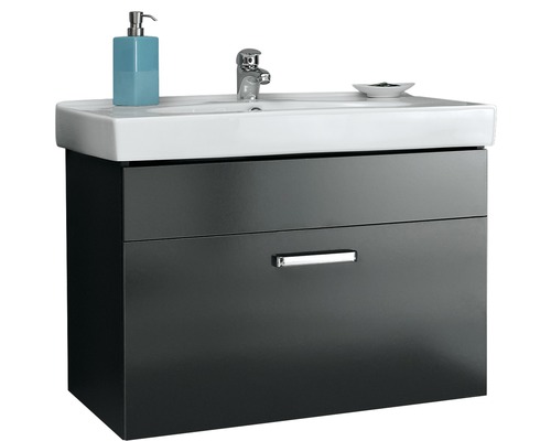 Meuble sous-lavabo avec lavabo, robinetterie et tiroirs
