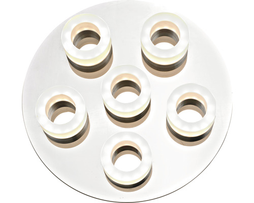 Plafonnier avec six anneaux lumineux