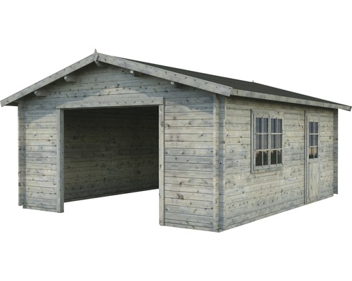 Garage en bois avec fenêtre et porte